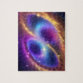Cosmic Paars Figuur acht in Golden Time Galaxy Legpuzzel (Verticaal)