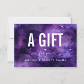 Cosmic Paars Galaxy Night Sky Beauty Salon Makeup (Voorkant)