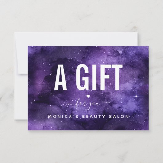 Cosmic Paars Galaxy Night Sky Beauty Salon Makeup (Voorkant)