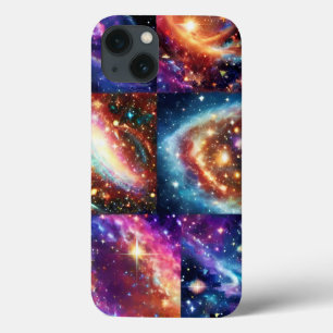 Cosmic paars goudroze nachtelijke melkwegcollage Case-Mate iPhone case