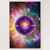 Cosmic Paars Yellow Mystical Celestial Object Legpuzzel (Verticaal)