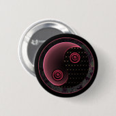 Cosmic Paars Yin Yang Ronde Button 5,7 Cm (Voorkant /achterkant)
