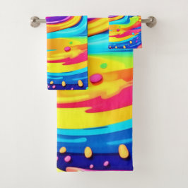 Cosmic Paint Swirls Bad Handdoek