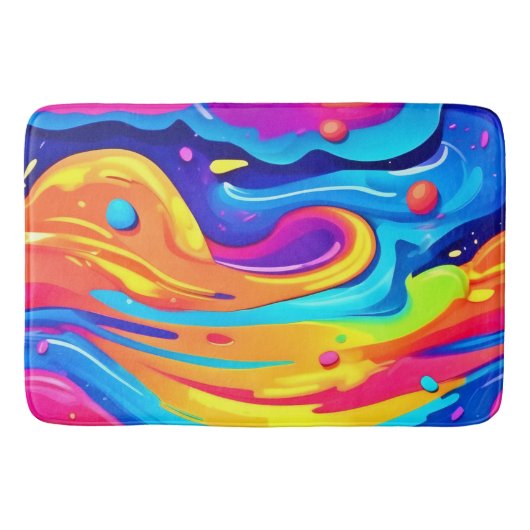 Cosmic Paint Swirls Badmat (Voorkant)