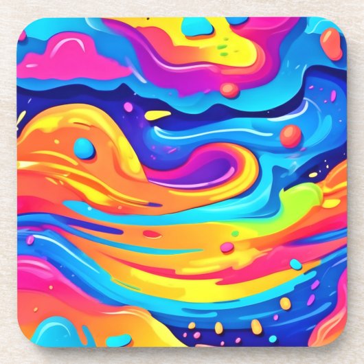 Cosmic Paint Swirls Bier Onderzetter (Voorkant)