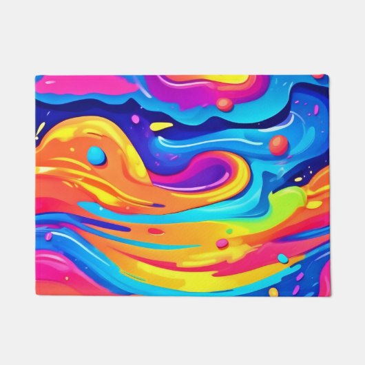 Cosmic Paint Swirls Deurmat (Voorkant)