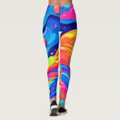 Cosmic Paint Swirls Leggings (Achterkant)