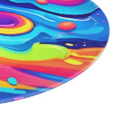 Cosmic Paint Swirls Snijplank (Hoek)