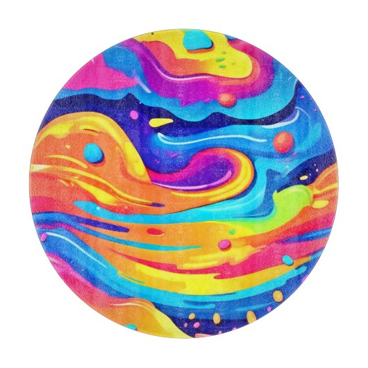 Cosmic Paint Swirls Snijplank (Voorkant)
