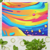 Cosmic Paint Swirls Theedoek (Gevouwen)