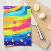 Cosmic Paint Swirls Theedoek (Quarter Fold)