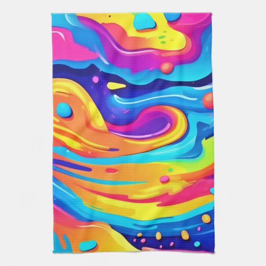 Cosmic Paint Swirls Theedoek (Verticaal)