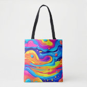 Cosmic Paint Swirls Tote Bag (Voorkant)