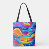 Cosmic Paint Swirls Tote Bag (Achterkant)