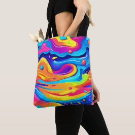 Cosmic Paint Swirls Tote Bag