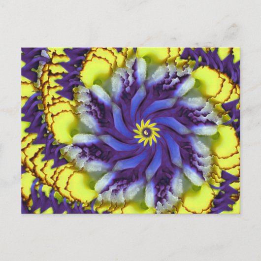 Cosmic Pansy Abstract Briefkaart (Voorkant)