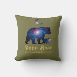 Cosmic Papa Bear & Cub Kussen