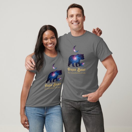 Cosmic Papa Bear & Cub T-shirt (Unisex)