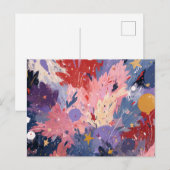 Cosmic Party Abstract Explosion Aankondigingskaart (Voorkant / Achterkant)