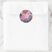 Cosmic Party Abstract Explosion Ronde Sticker (Tas)