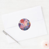 Cosmic Party Abstract Explosion Ronde Sticker (Envelop)