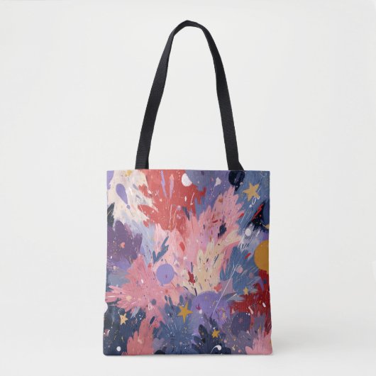 Cosmic Party Abstract Explosion Tote Bag (Voorkant)