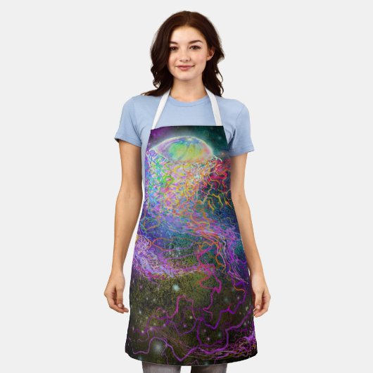 Cosmic Party Apron Schort (Gedragen)