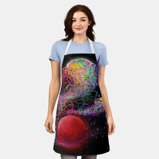 Cosmic Party Apron Schort (Gedragen)