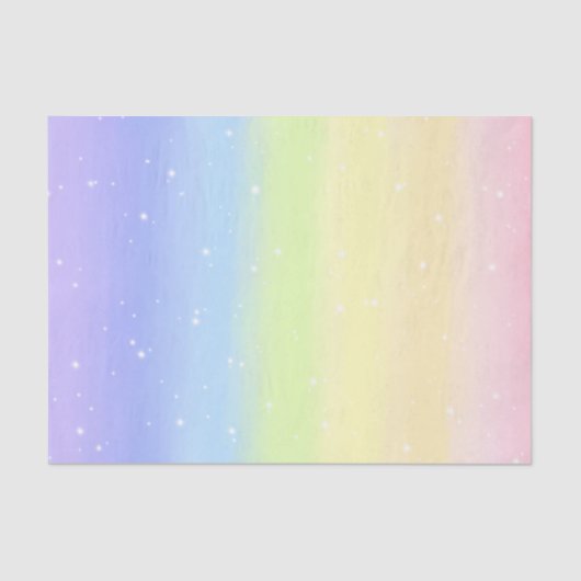 Cosmic Pastel Rainbow Tissuepapier (Voorkant)