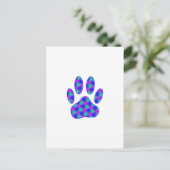 Cosmic Paw-afdrukken Briefkaart (Staand voorkant)