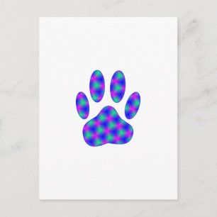 Cosmic Paw-afdrukken Briefkaart