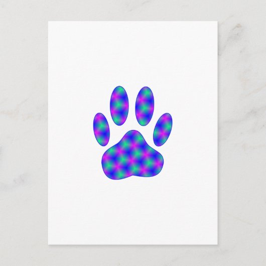 Cosmic Paw-afdrukken Briefkaart (Voorkant)