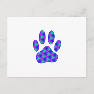 Cosmic Paw-afdrukken Briefkaart