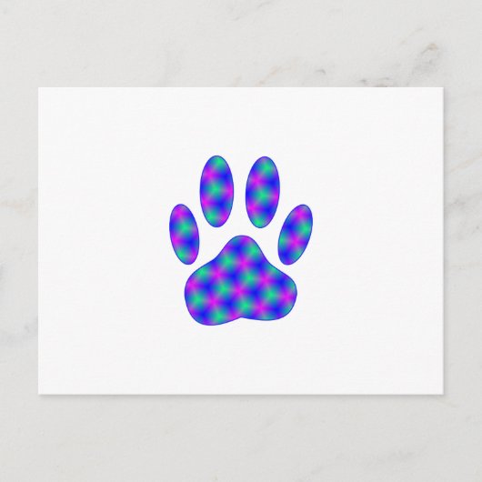 Cosmic Paw-afdrukken Briefkaart (Voorkant)