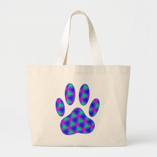 Cosmic Paw-afdrukken Grote Tote Bag