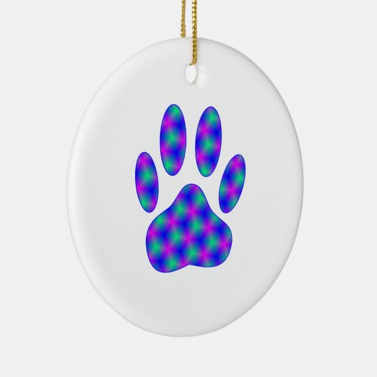 Cosmic Paw-afdrukken Keramisch Ornament (Rechts)