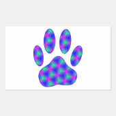 Cosmic Paw-afdrukken Rechthoekige Sticker (Voorkant)