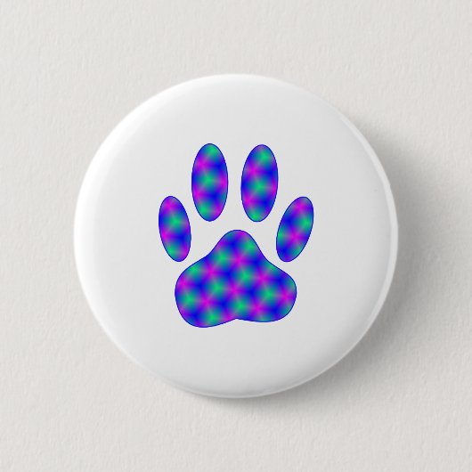 Cosmic Paw-afdrukken Ronde Button 5,7 Cm (Voorkant)