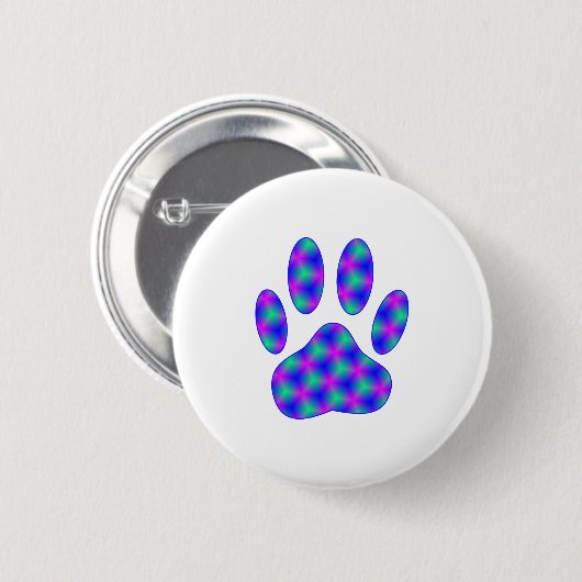 Cosmic Paw-afdrukken Ronde Button 5,7 Cm (Voorkant /achterkant)