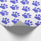 Cosmic Paw Print Pattern Cadeaupapier (Hoek)