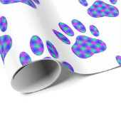 Cosmic Paw Print Pattern Cadeaupapier (Rol Hoek)