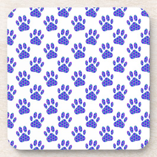 Cosmic Paw Print Pattern Drankjes Onderzetter (Voorkant)