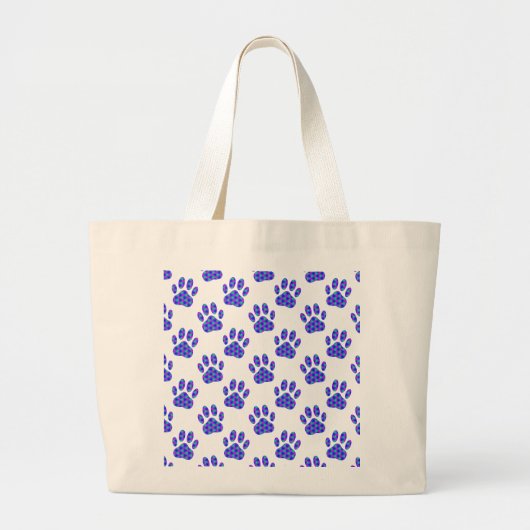 Cosmic Paw Print Pattern Grote Tote Bag (Voorkant)