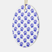 Cosmic Paw Print Pattern Keramisch Ornament (Links)