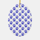 Cosmic Paw Print Pattern Keramisch Ornament (Voorkant)