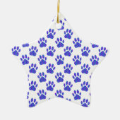 Cosmic Paw Print Pattern Keramisch Ornament (Voorkant)