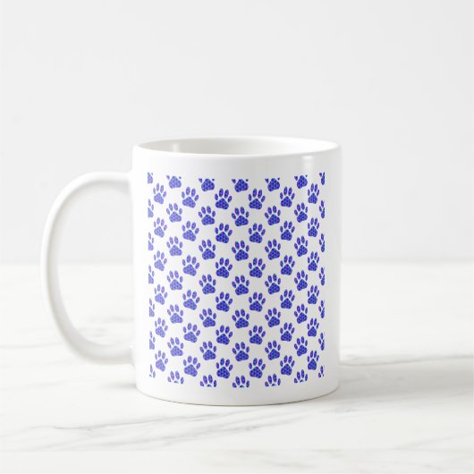 Cosmic Paw Print Pattern Koffiemok (Links)