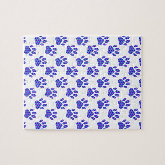 Cosmic Paw Print Pattern Legpuzzel (Horizontaal)