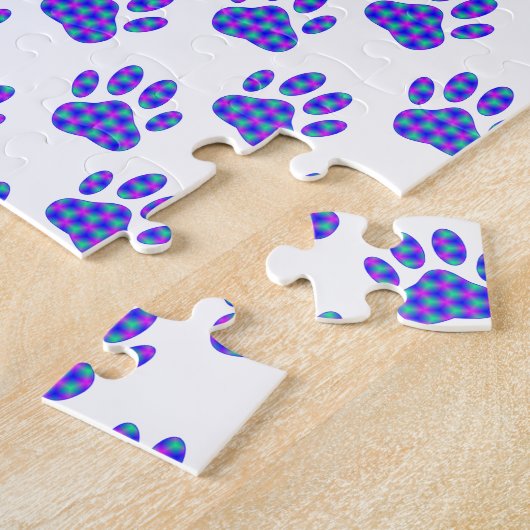 Cosmic Paw Print Pattern Legpuzzel (Zijkant)