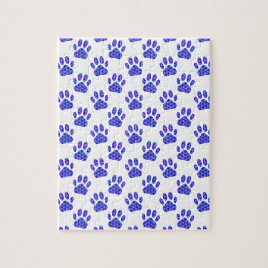 Cosmic Paw Print Pattern Legpuzzel (Verticaal)
